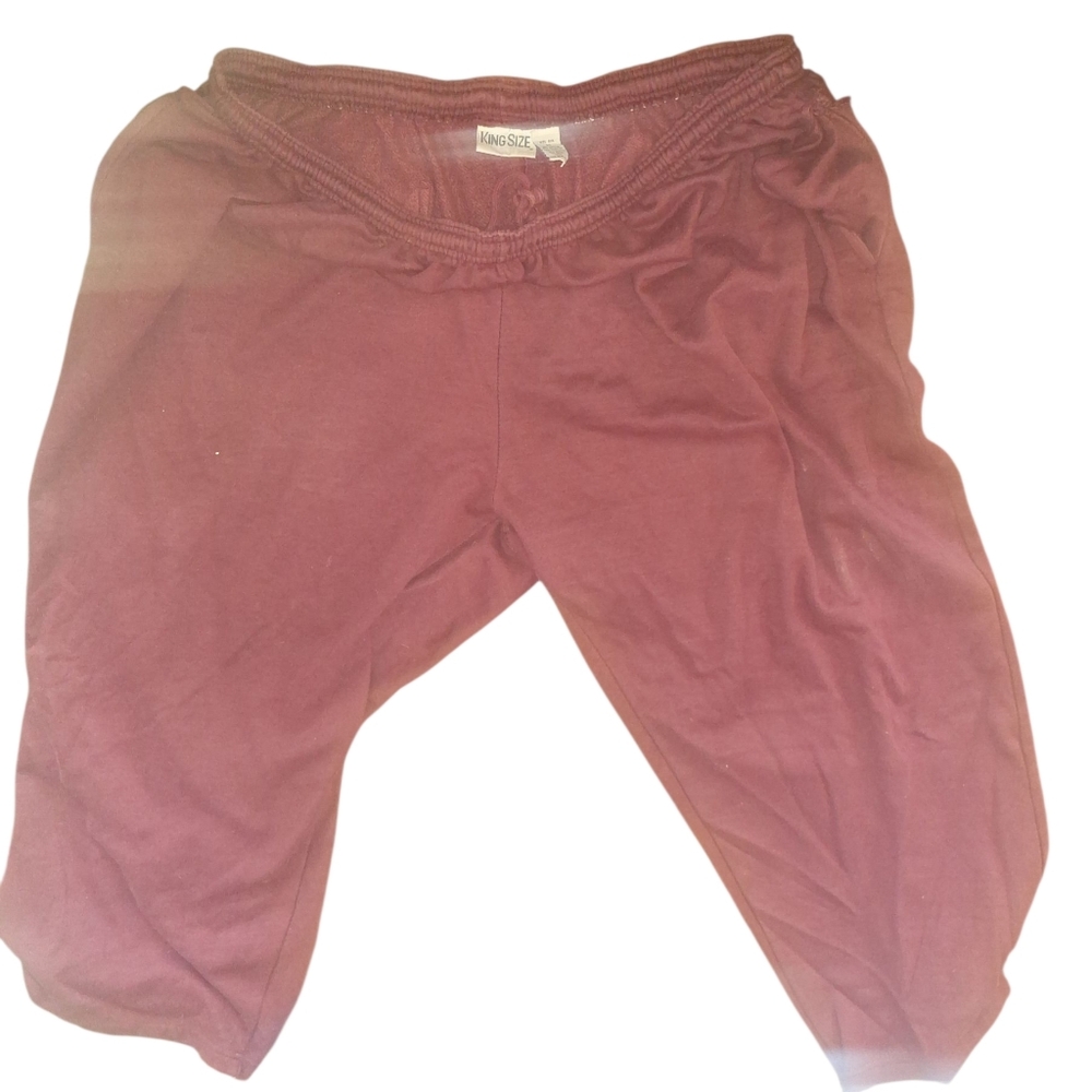Maroon Jogger Pants Made By King Size Size 8x